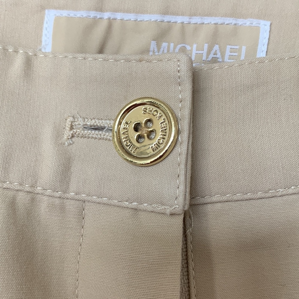 MICHAEL KORS Beige Khaki Straight Leg Capri Pants Size 10 - Picture 7 of 17